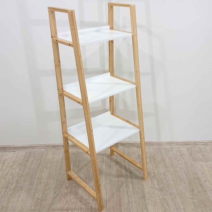 Bambusový koupelnový regál se 4 policemi Wenko Finja