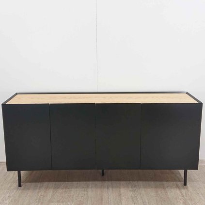 Černá komoda Arista, šířka 165 cm Teulat