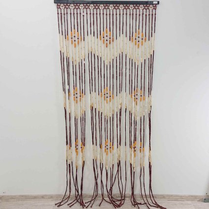 Bambusový závěs do dveří s ornamentem 90x200 cm Maximex