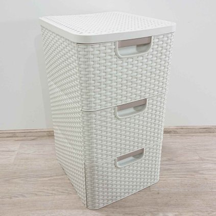 Krémová koupelnová skříňka Style Curver