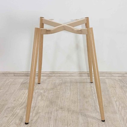 Kovové podnoží v dekoru dřeva pro židli