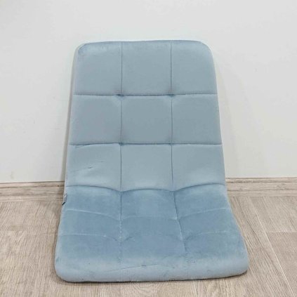 Modrý sametový sedák k jídelní židli Faffy Tomasucci