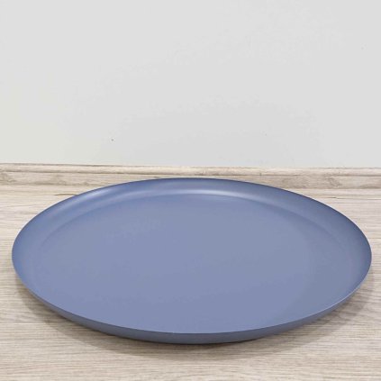 Modrý kovový podnos 44 cm