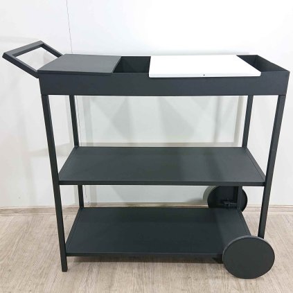 Servírovací stolek na kolečkách s deskou z akácie 40x80 cm Miro – Wenko