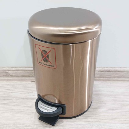 Měděný pedálový odpadkový koš 3l Leman Wenko