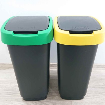 Koše na tříděný odpad v sadě 3x25 l Twist Rotho
