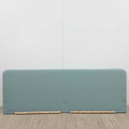 Modrozelené čalouněné čelo postele 204 cm