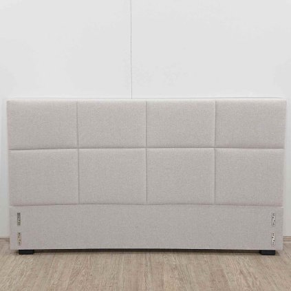 Šedobéžové čalouněné čelo postele 192x110 cm