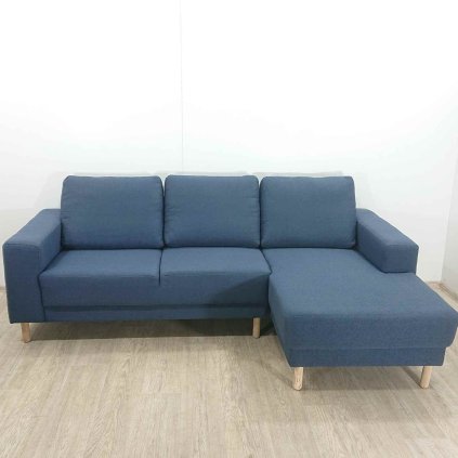 Tmavě modrá rohová pohovka Fynn Ghado