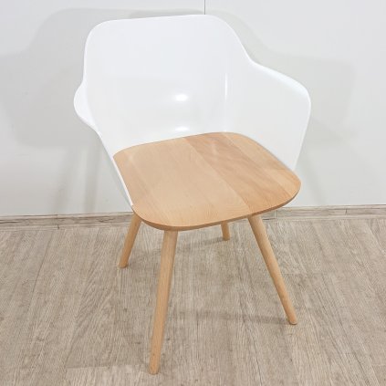 Bílá jídelní židle Klam Kave Home