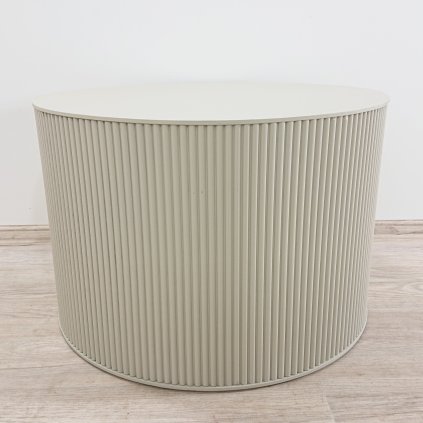 Béžový kulatý konferenční stolek o 60 cm Sanne WOOOD