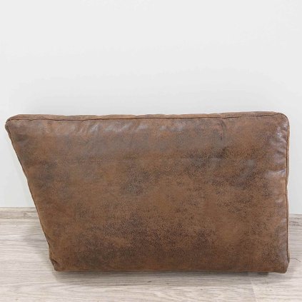 Hnědý rohový polštář na pohovku 75x45 cm