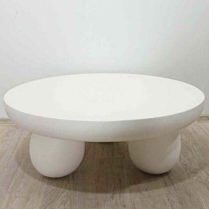 Béžový kulatý konferenční stolek o 90 cm Ailen MOME