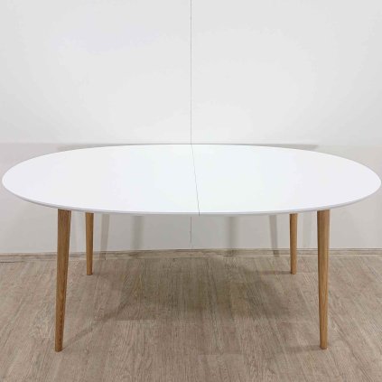 Bílý rozkládací jídelní stůl Belina 170x100 cm Actona