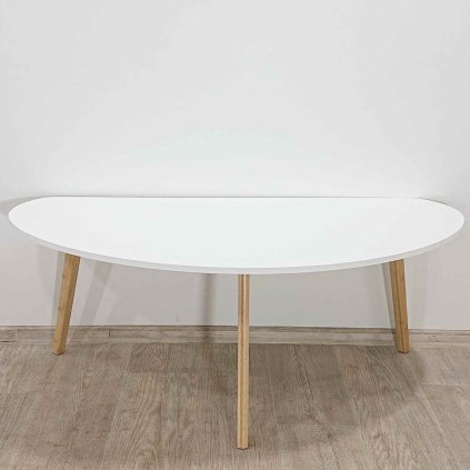 Bílý konferenční stolek Bonami Essentials Skandinavian, délka 120 cm