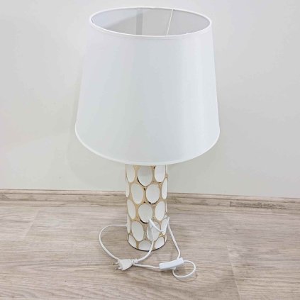 Bílá stolní lampa Glam Carv Mauro Ferretti