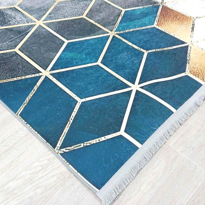 Petrolejový pratelný koberec 160x230 cm Optic Mila Home