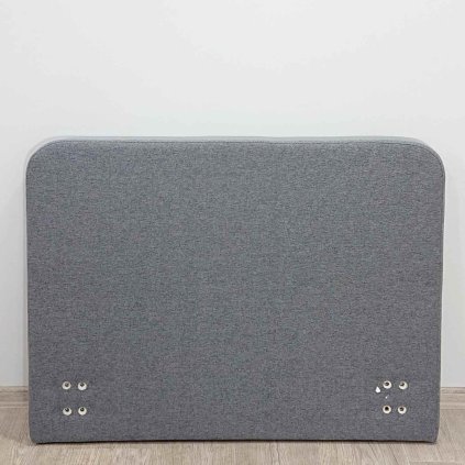 Šedé čalouněné čelo postele 98x72 cm