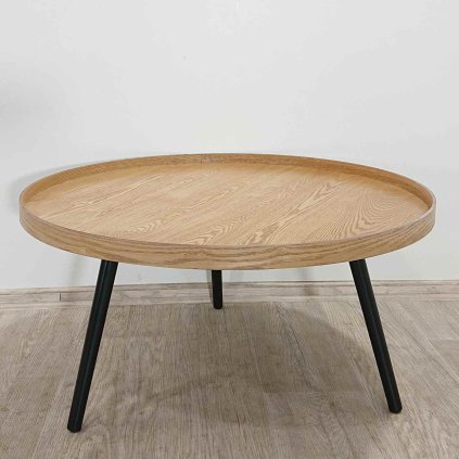 Béžovo-černý konferenční stolek Mesa, o 78 cm WOOOD