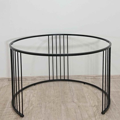 Černá kovová konstrukce pro stolek stolek Hadar Kave Home