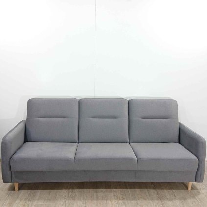 Šedá rozkládací pohovka s úložným prostorem Rhonda Sconto
