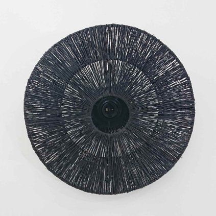 Černé nástěnné jutové svítidlo Iguazu Good&Mojo