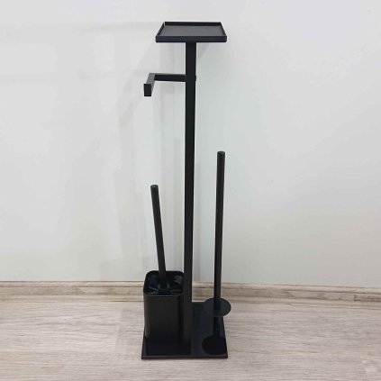 Černý stojan na toaletní papír Debar Wenko