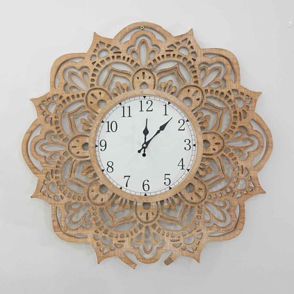 Nástěnné hodiny o 60 cm Carving Mauro Ferretti