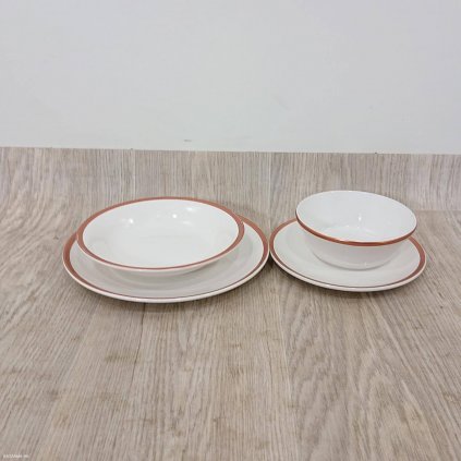 Set porcelánového nádobí Mia Halos Bronz