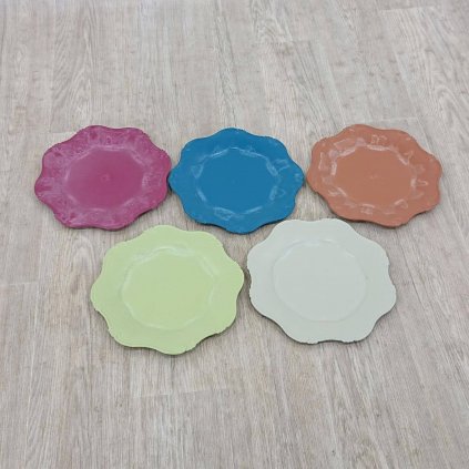 Sada 6 barevných talířů Villa d'Este Colori, 33 cm