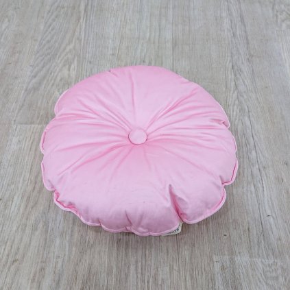 Kulatý dekorativní polštář se sametovým potahem Velvet Atelier Abby, ? 45 cm