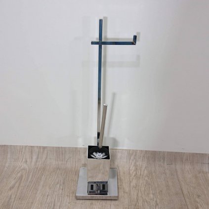 Stojan na toaletní papír s toaletním kartáčem Wenko Quadro