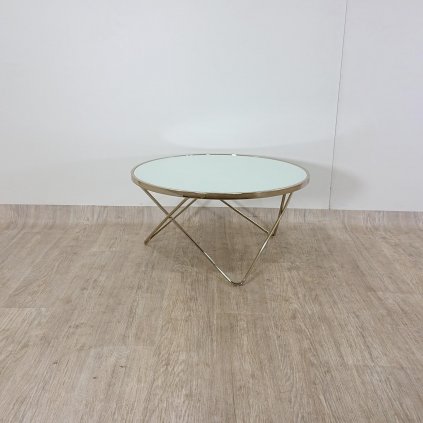 Konferenční stolek bílo - zlatý MERIDIAN II