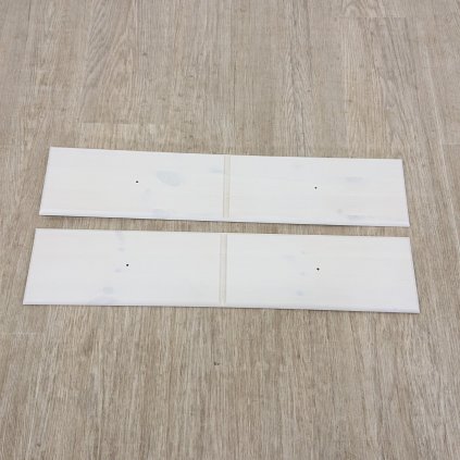 Bílá dřevěná čílka - sada 2 ks