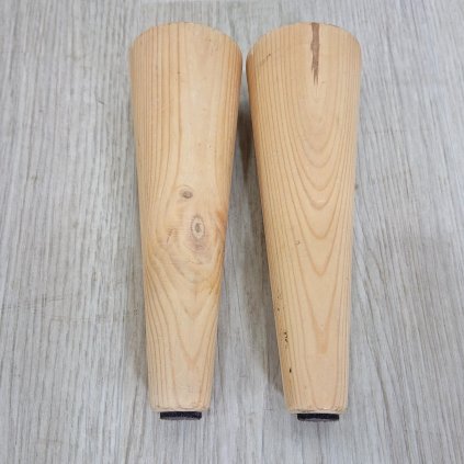Kulaté nábytkové nožičky z borovicového dřeva 2 ks