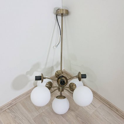 Závěsné svítidlo v bílo-zlaté barvě Opviq lights Mudoni