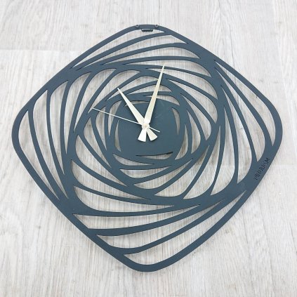 Černé kovové nástěnné hodiny Girdap, o 50 cm