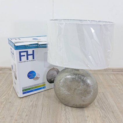 Bílá stolní lampa Fischer & Honsel Foro, výška 53 cm