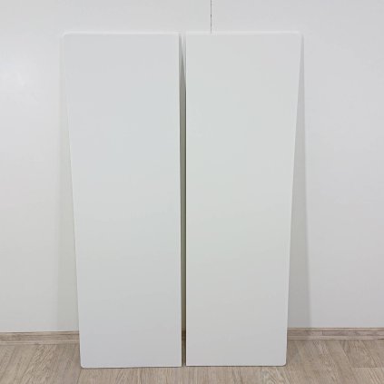 Bílá nábytková dvířka 136 cm sada 2 ks