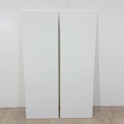 Bílá nábytková dvířka 136 cm sada 2 ks