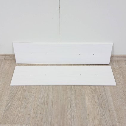 Bílé čelo zásuvky z masivního borovicového dřeva sada 2 ks