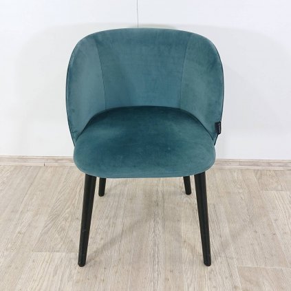 Petrolejově modrá jídelní židle se sametovým potahem Windsor & Co Sofas Aurora