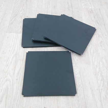 Černá kovová police sda 4 ks