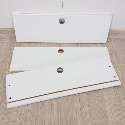 Bílé čelo zásuvky sada 3 ks