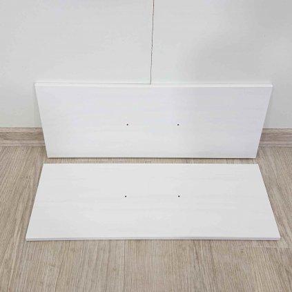 Bílé čelo zásuvky z masivního borovicového dřeva sada 2 ks