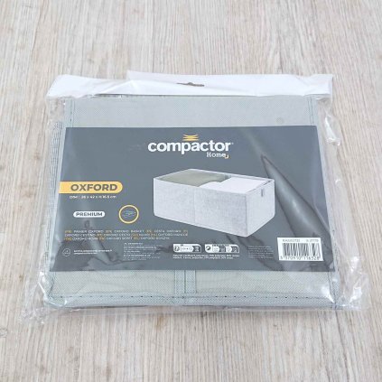 Šedý úložný box Compactor Oxford, 42 x 26 cm