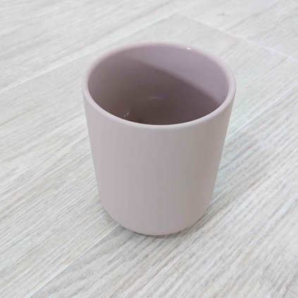 Růžový kameninový kelímek na zubní kartáčky Ume - Zone