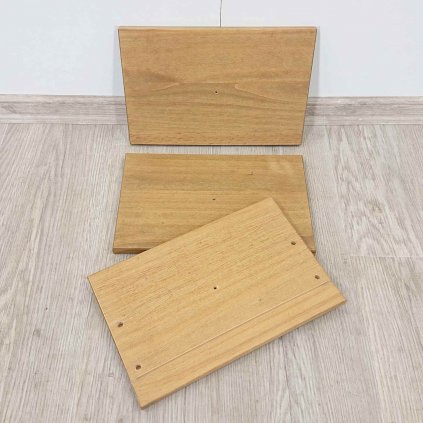 Přírodní čelo zásuvky z masivního borovicového dřeva sada 3 ks