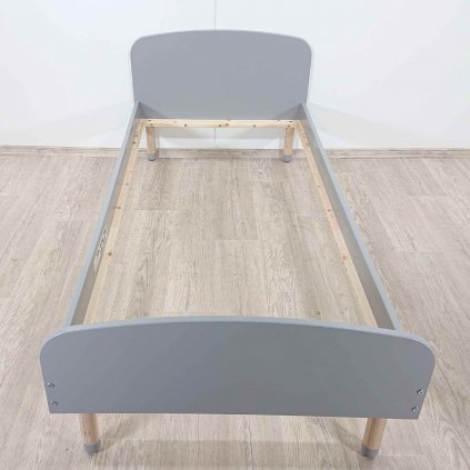 Šedá dětská postel Flexa Dots, 90 x 200 cm