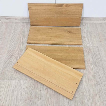 Přírodní čelo zásuvky z masivního borovicového dřeva sada 4 ks